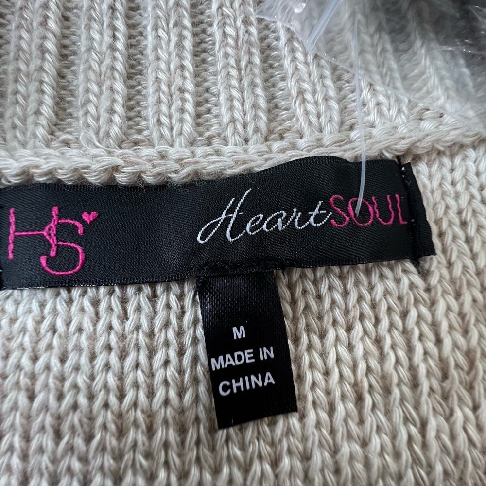 HeartSoul Y2K Knitted Crocheted Cap Sleeve Sand Color Button Sweater Dress SZ S - Picture 6 of 13